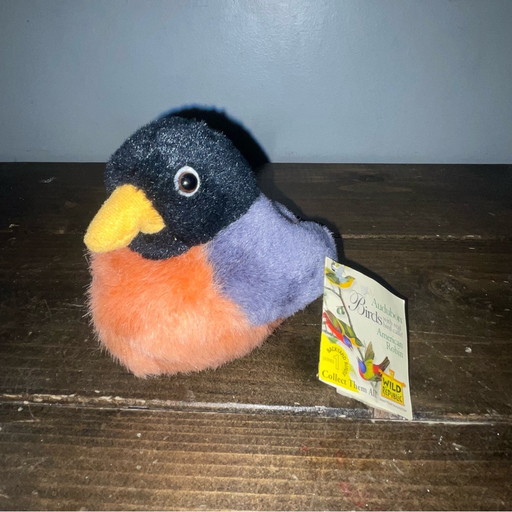American Robin Audubon Birds with Real Calls Wild Republic Plush with Tags